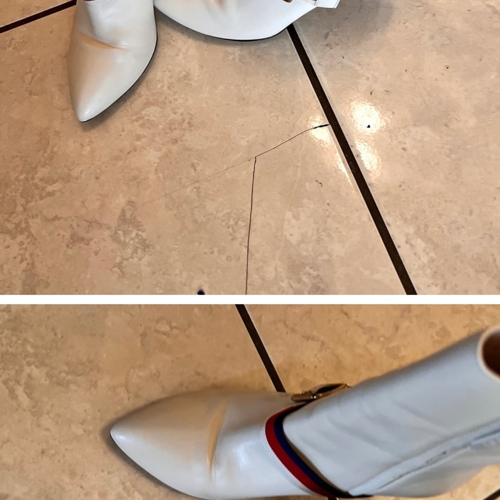 Gucci ankle boots cream size 6